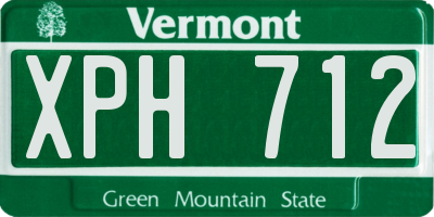 VT license plate XPH712