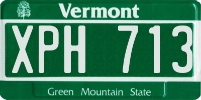 VT license plate XPH713