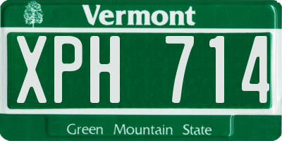 VT license plate XPH714