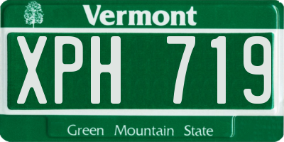 VT license plate XPH719