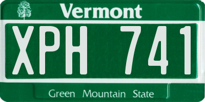 VT license plate XPH741