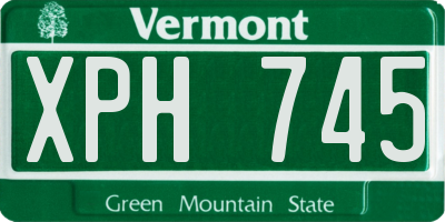 VT license plate XPH745