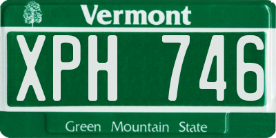 VT license plate XPH746