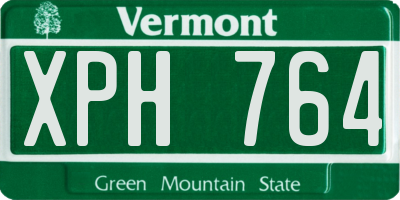 VT license plate XPH764