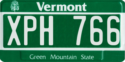 VT license plate XPH766
