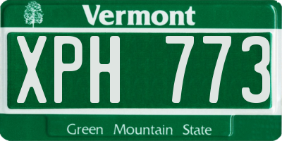 VT license plate XPH773