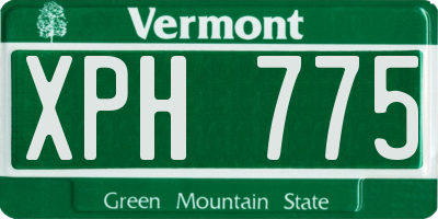 VT license plate XPH775