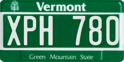 VT license plate XPH780