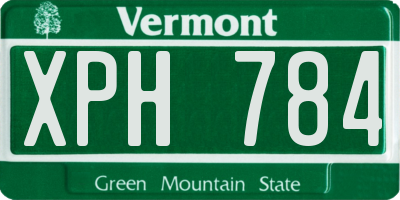 VT license plate XPH784