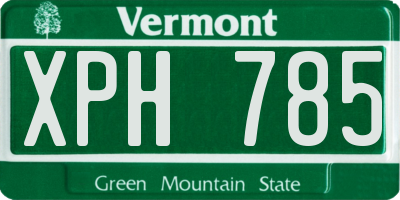 VT license plate XPH785