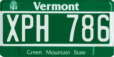 VT license plate XPH786