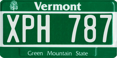 VT license plate XPH787