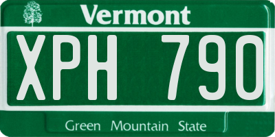 VT license plate XPH790