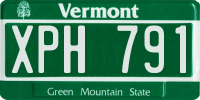 VT license plate XPH791
