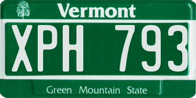 VT license plate XPH793