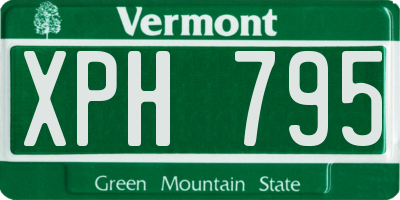 VT license plate XPH795