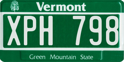VT license plate XPH798