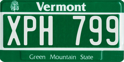 VT license plate XPH799