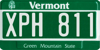VT license plate XPH811