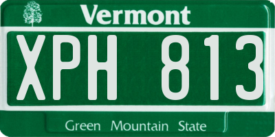 VT license plate XPH813