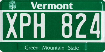 VT license plate XPH824
