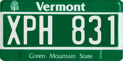 VT license plate XPH831
