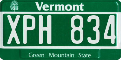 VT license plate XPH834