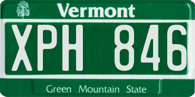 VT license plate XPH846