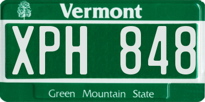VT license plate XPH848
