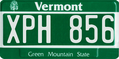 VT license plate XPH856
