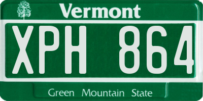 VT license plate XPH864