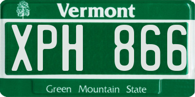 VT license plate XPH866