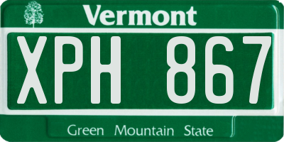 VT license plate XPH867