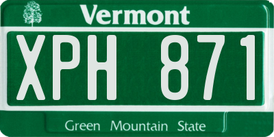 VT license plate XPH871