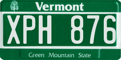 VT license plate XPH876