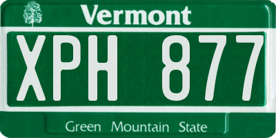 VT license plate XPH877