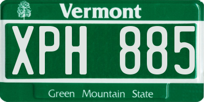 VT license plate XPH885