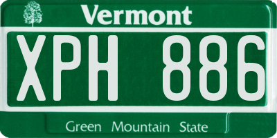 VT license plate XPH886