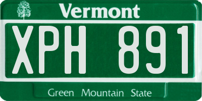 VT license plate XPH891