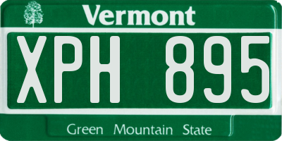 VT license plate XPH895