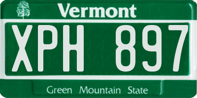 VT license plate XPH897