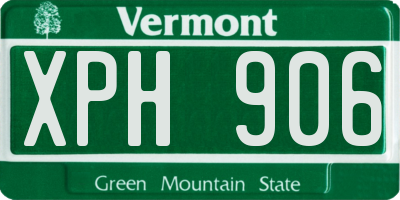 VT license plate XPH906