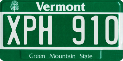 VT license plate XPH910