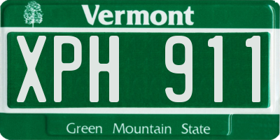 VT license plate XPH911