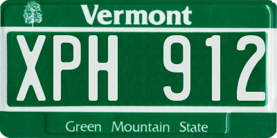 VT license plate XPH912
