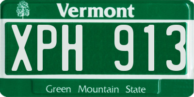 VT license plate XPH913