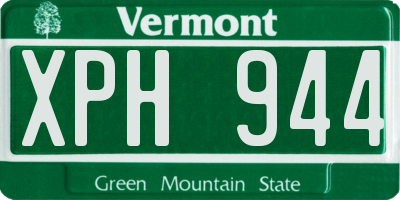 VT license plate XPH944