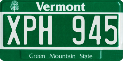 VT license plate XPH945