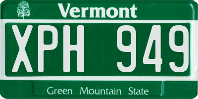 VT license plate XPH949