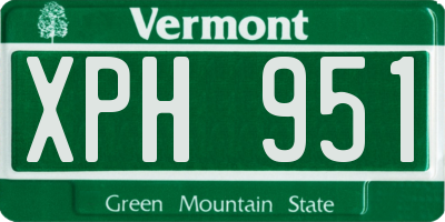 VT license plate XPH951